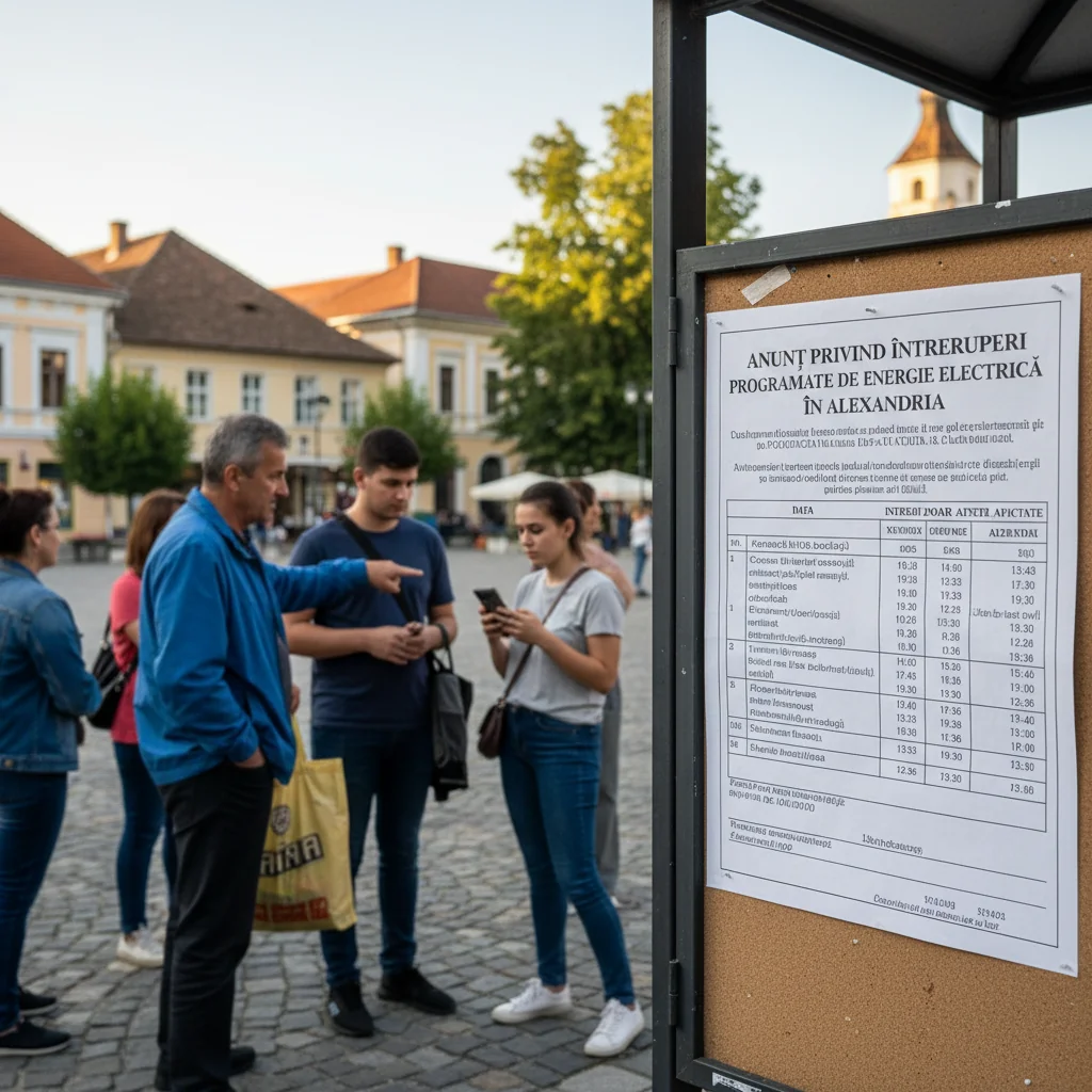Anunț oficial privind întreruperi programate de energie electrică în Alexandria pe 13 ianuarie 2026