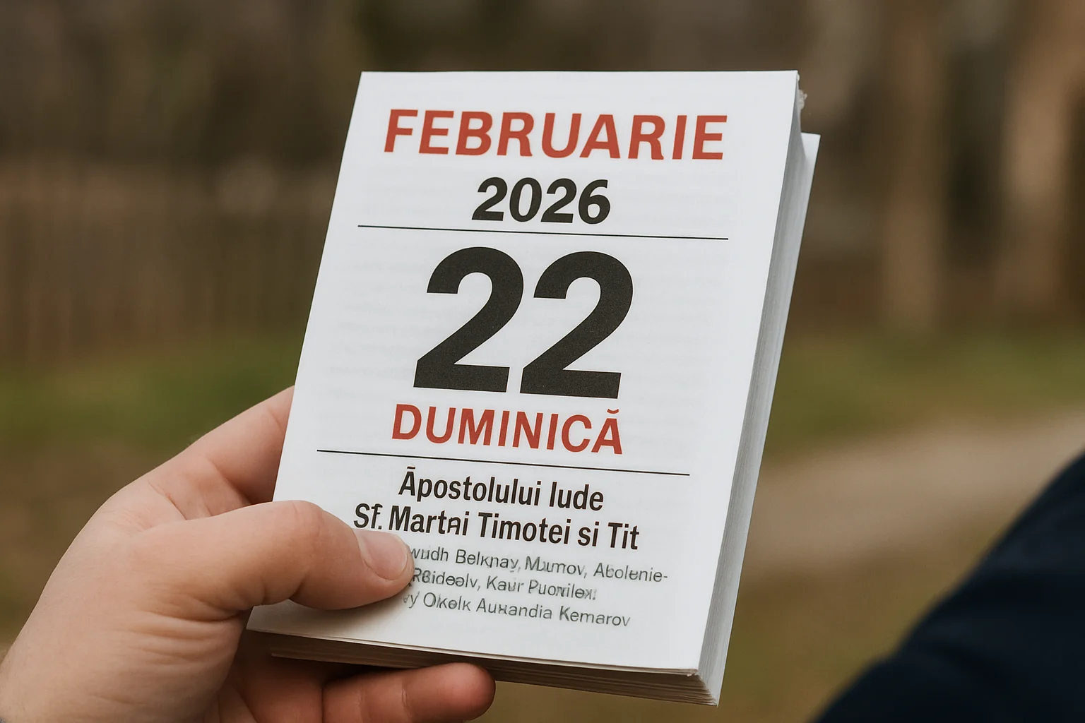 Calendar ortodox – 2026-02-22