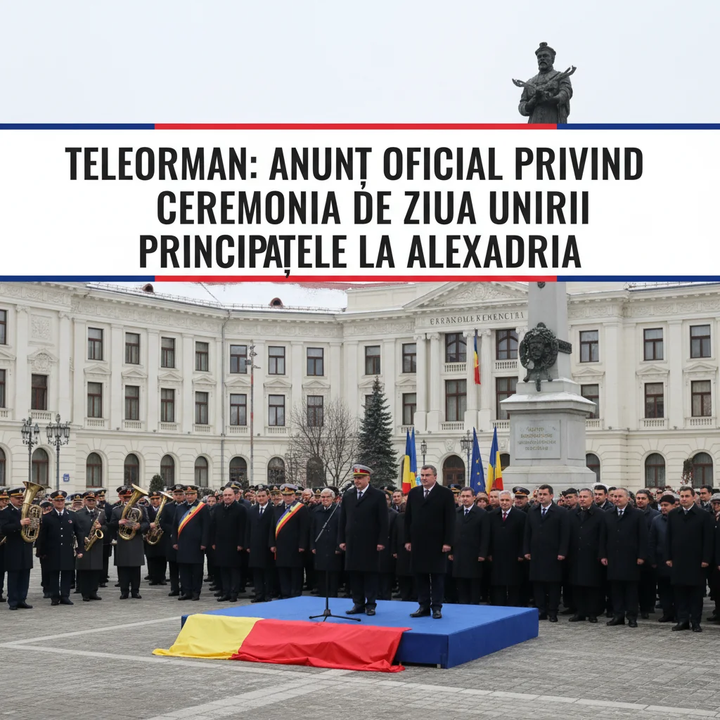 Ceremonie militară și religioasă de Ziua Unirii Principatelor, anunțată la Alexandria