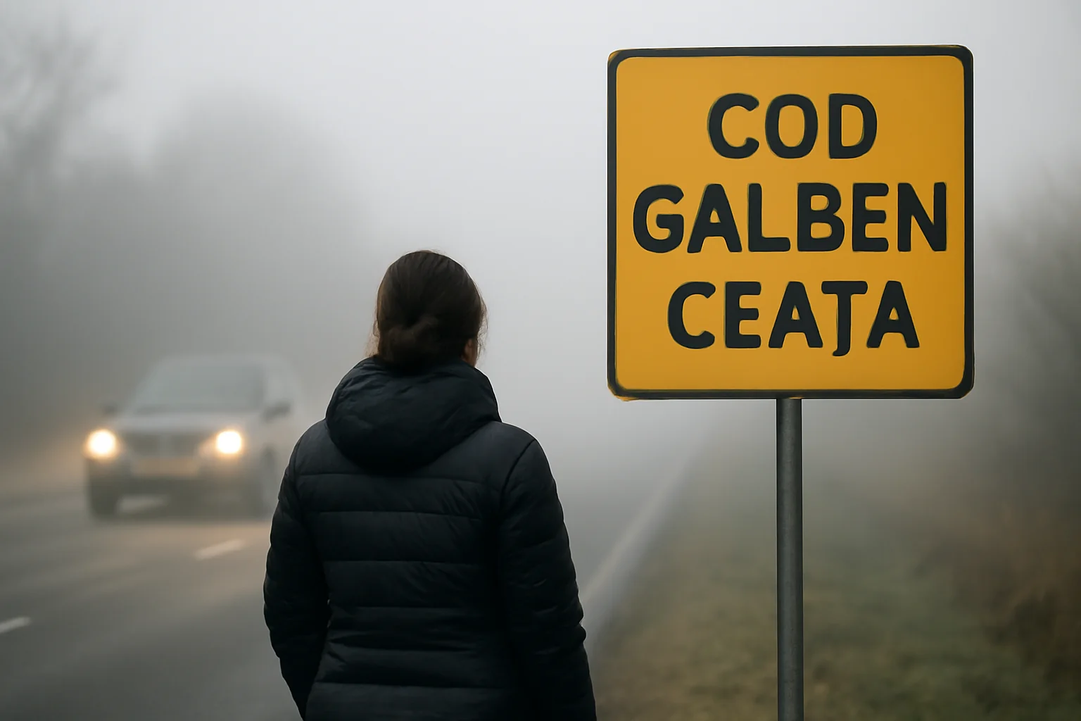 Cod galben de ceață la Alexandria și în județul Teleorman, emis de ANM