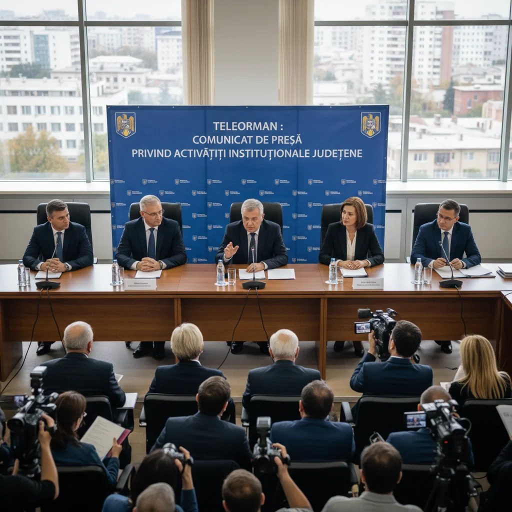 Comunicat instituțional județean anunțat la Alexandria privind activități curente în Teleorman