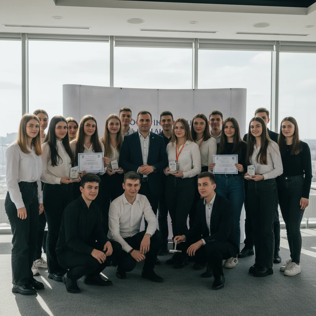 Elevi olimpici din Alexandria descoperă la București laboratoare de realitate virtuală și AI