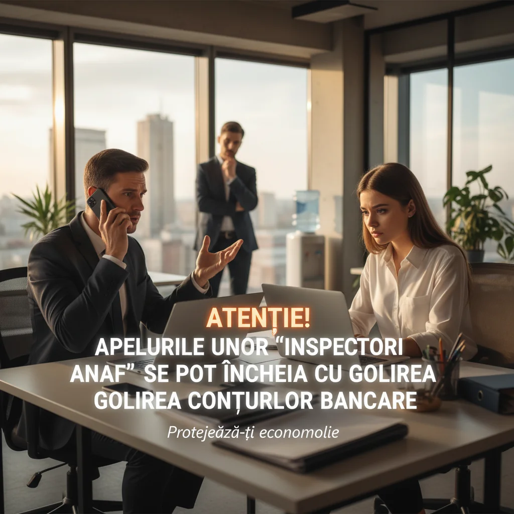 escroci care se dau drept inspectori ANAF pot lăsa conturile bancare fără bani