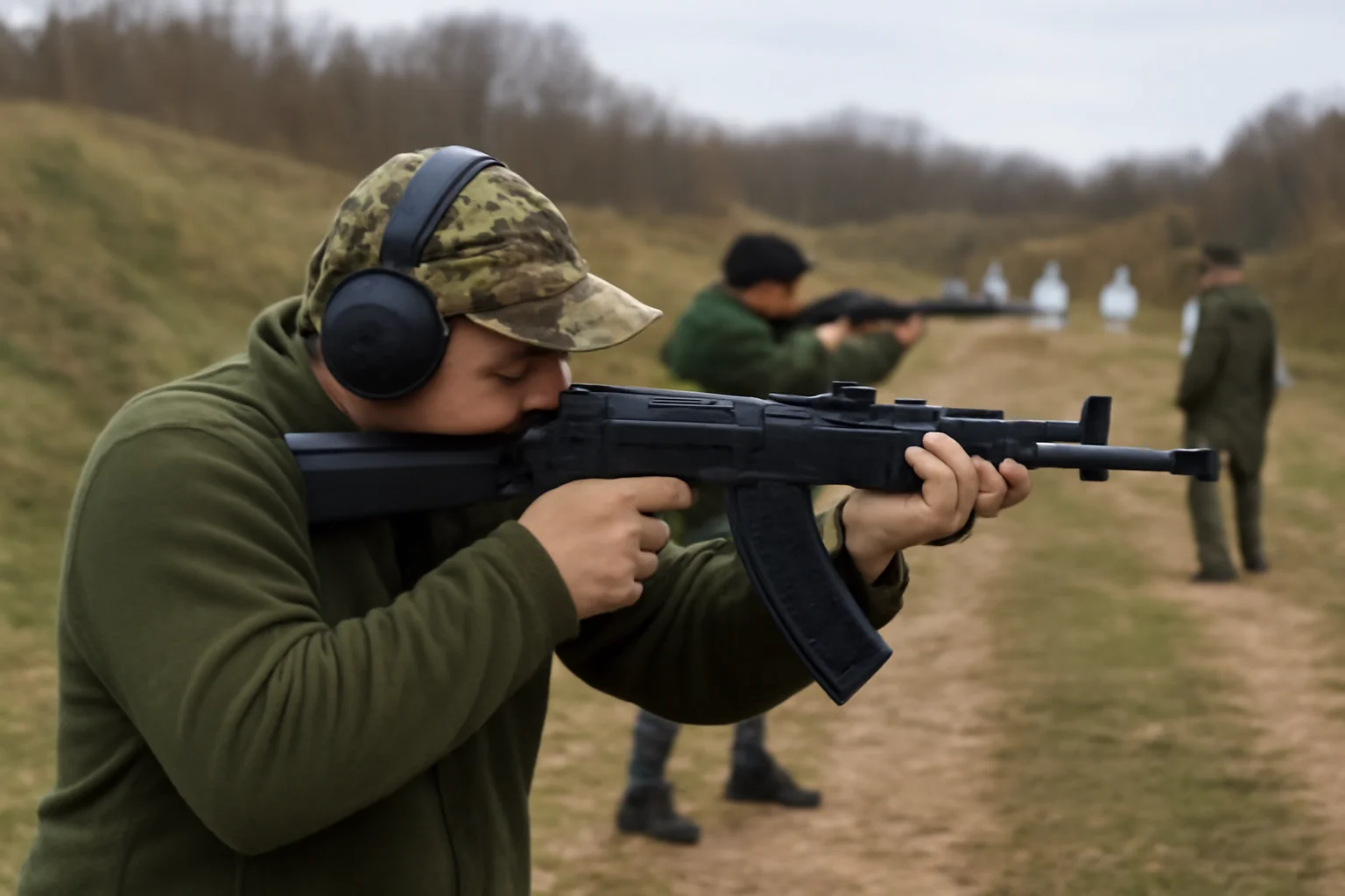 Exerciții de tragere cu arme de foc în poligonul situat în afara localității Vitănești