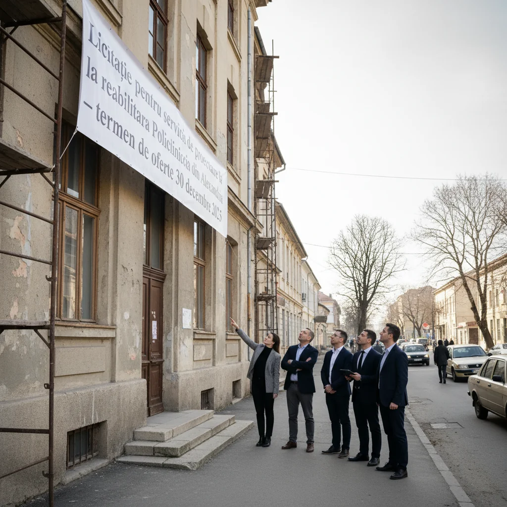 Licitație la Alexandria pentru proiectarea reabilitării Policlinicii: oferte până la 30 decembrie 2025
