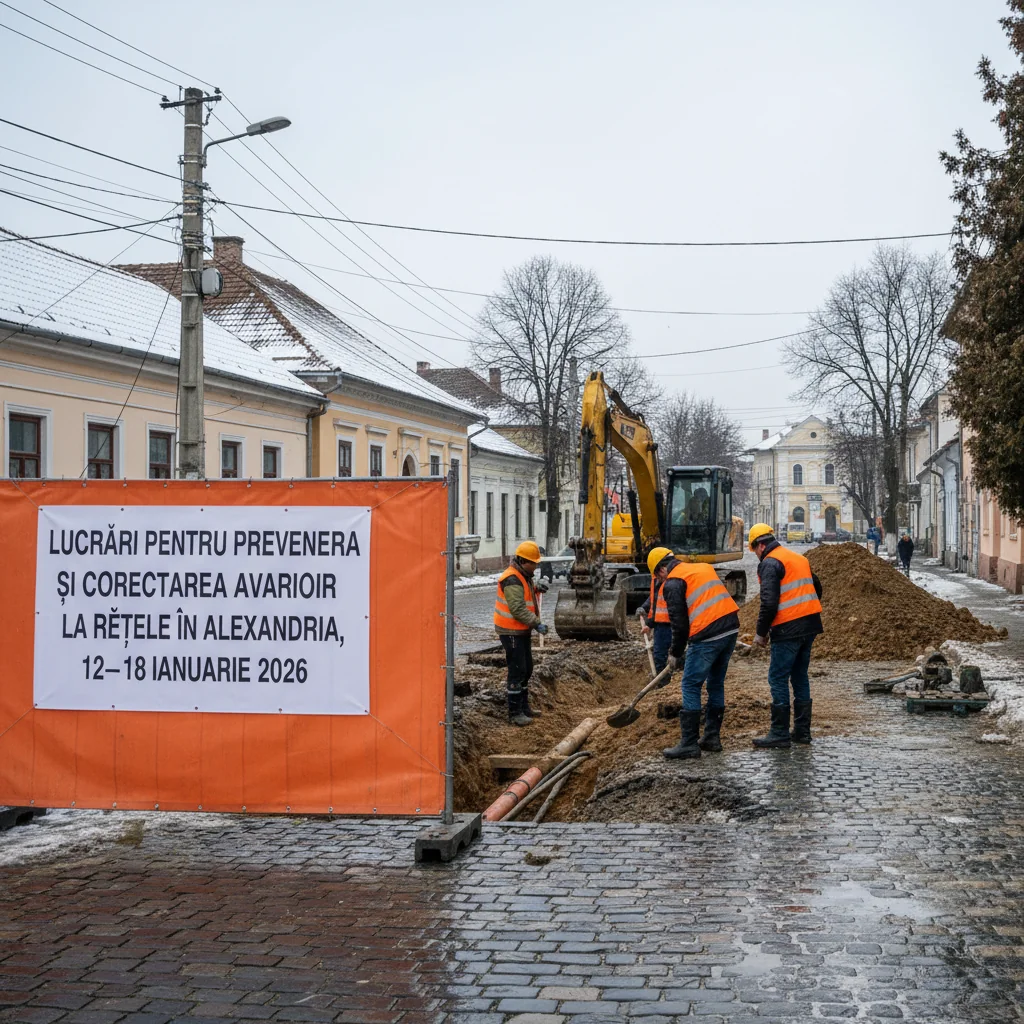 Lucrări programate la rețeaua de energie din Alexandria între 12 și 18 ianuarie 2026