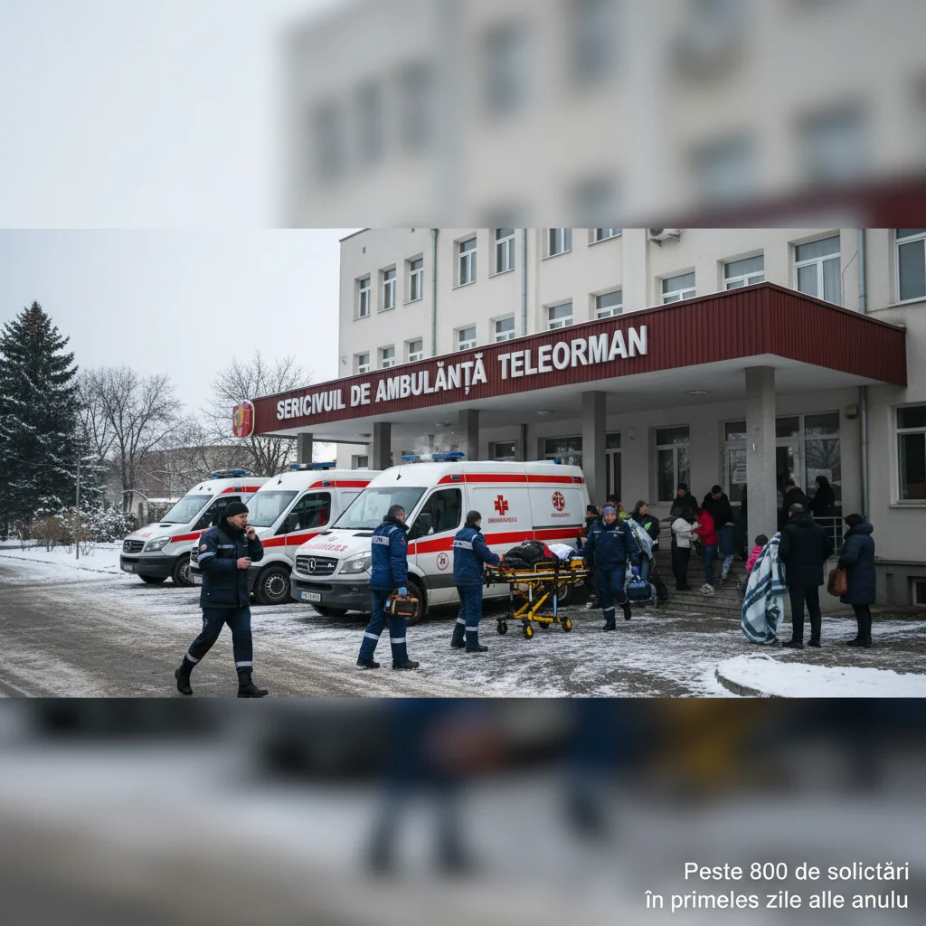 Peste 800 de solicitări la Ambulanță în primele zile din 2026 în Alexandria și județul Teleorman