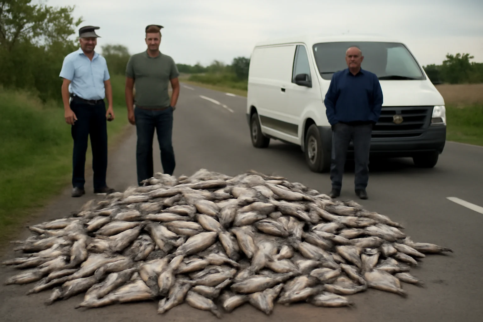 Peste o tonă de pește pescuit ilegal, confiscată pe DN6 în apropiere de Alexandria