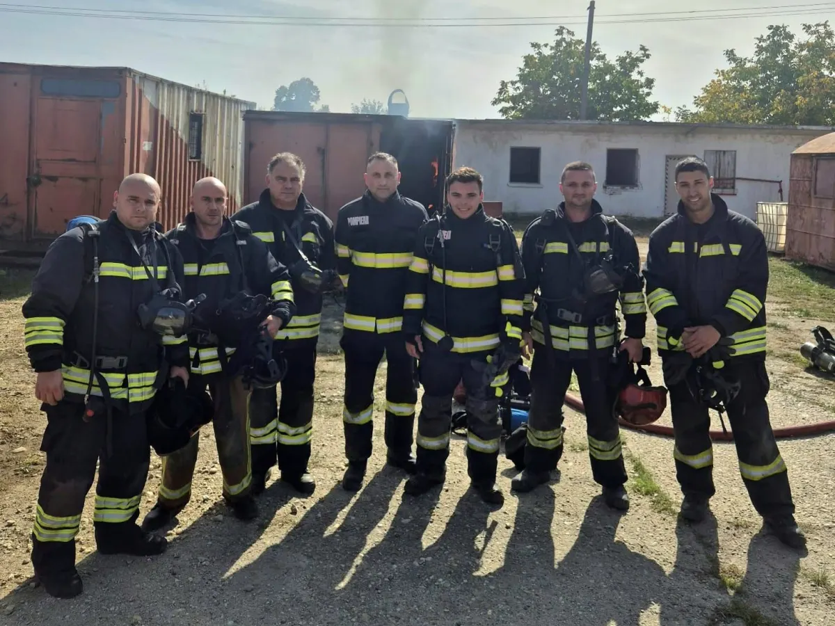 La Videle, poligonul de pompieri a reunit 17 salvatori români și bulgari