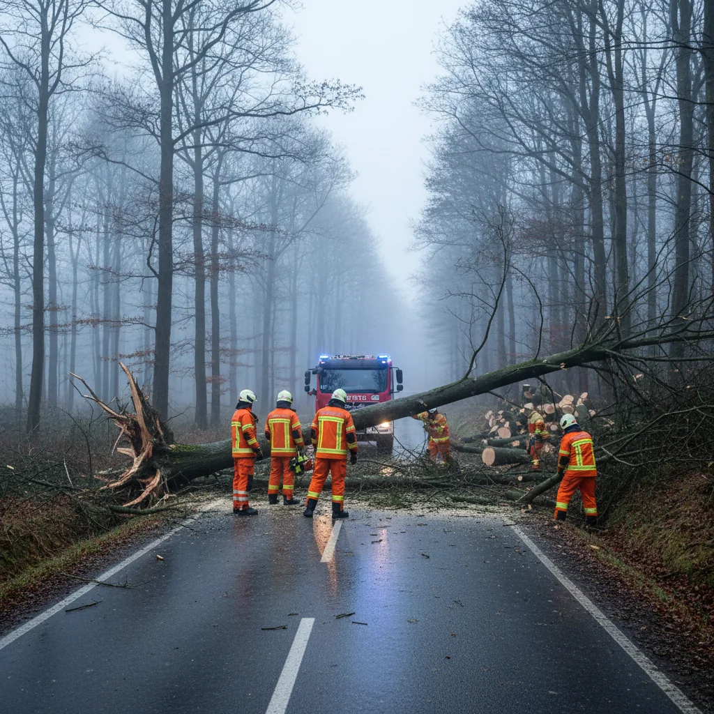 Pompierii au acționat în patru situații pentru îndepărtarea arborilor doborâți în cursul dimineții