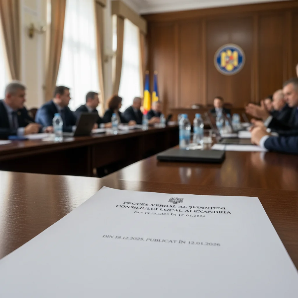 Procesul-verbal al ședinței Consiliului Local Alexandria din 18 decembrie 2025, făcut public în ianuarie 2026
