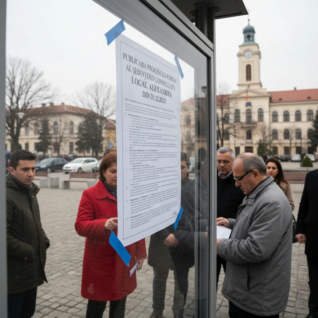 Procesul-verbal al ședinței Consiliului Local din 29 decembrie 2025, făcut public la Alexandria