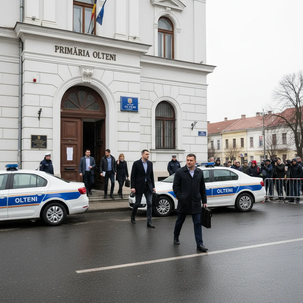Procurorii DNA efectuează percheziții la Primăria Olteni