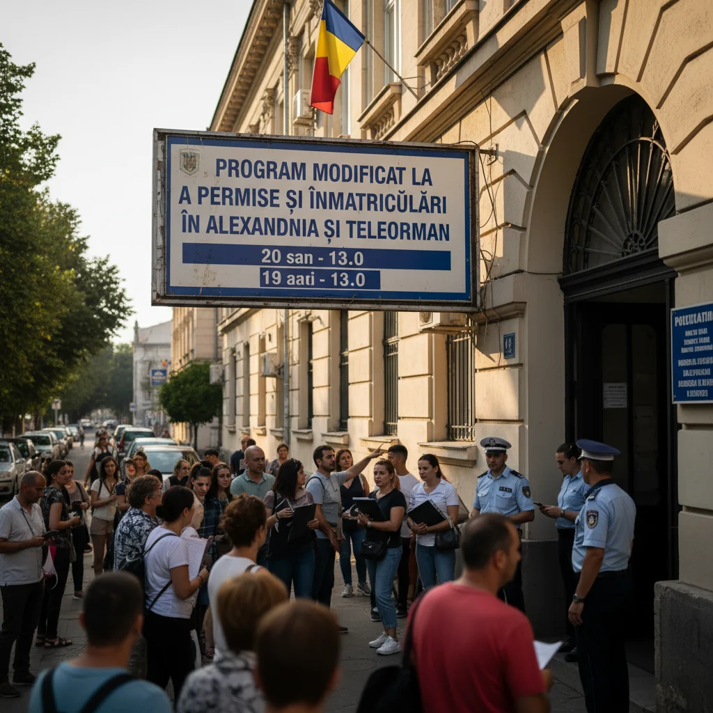 Program actualizat la permise și înmatriculări în Alexandria și Teleorman