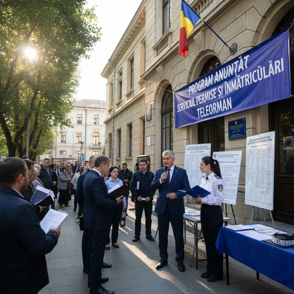 Program actualizat pentru Serviciul Permise și Înmatriculări Teleorman la ghișeele din Alexandria