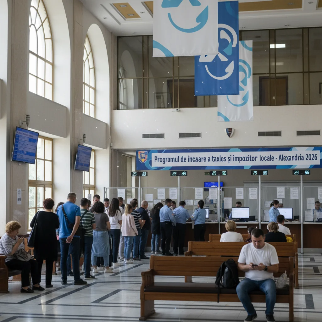 Programul de încasare a taxelor și impozitelor locale la Alexandria la început de 2026
