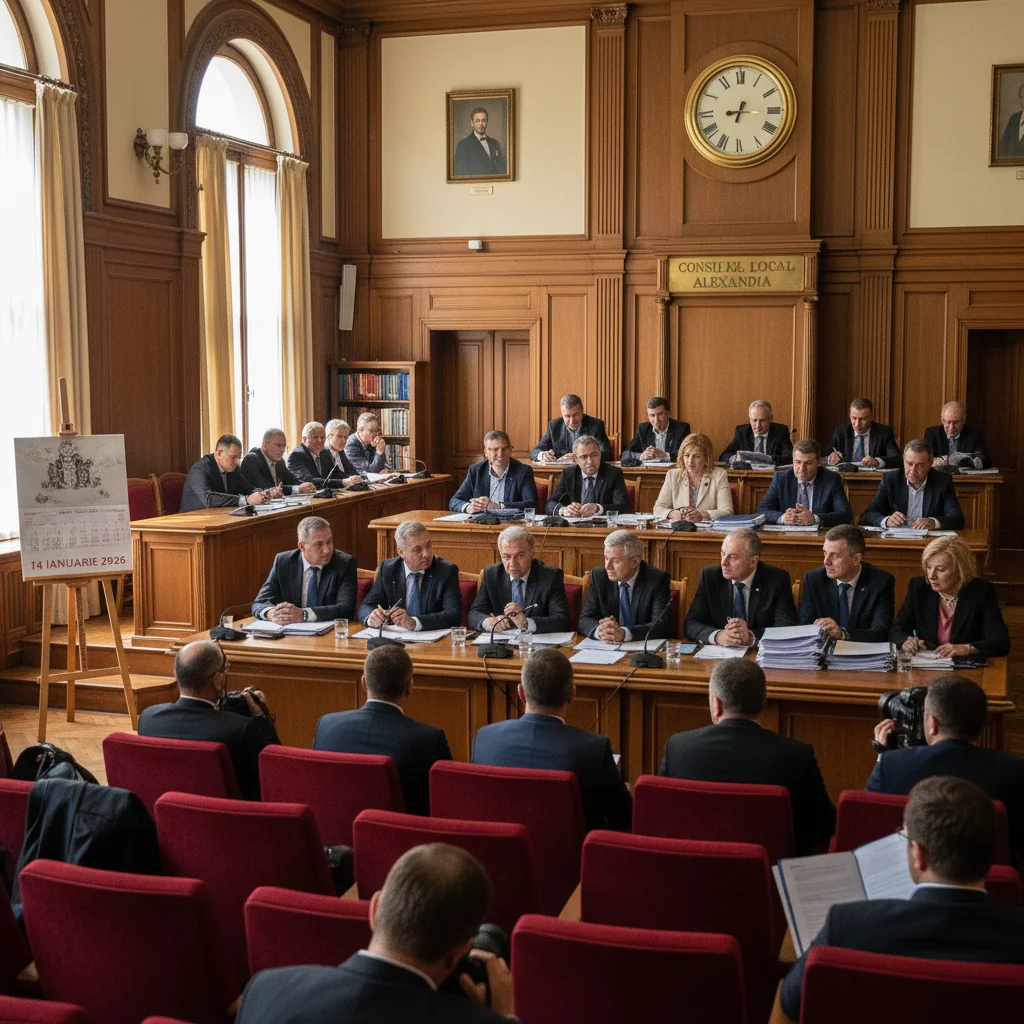 Ședință a Consiliului Local Alexandria convocată pentru 14 ianuarie 2026, ora 12:00