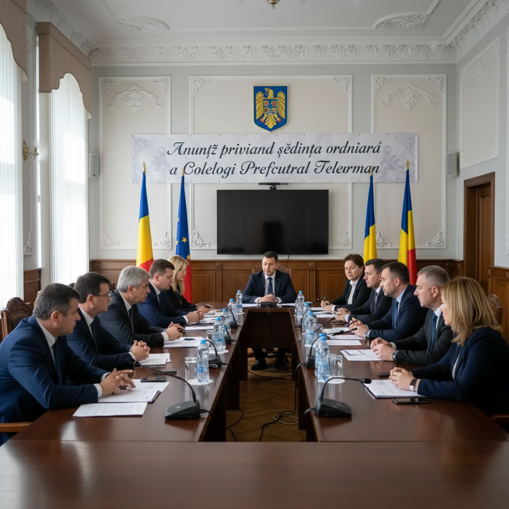 Ședință ordinară a Colegiului Prefectural Teleorman anunțată la Alexandria pentru 26 februarie 2026