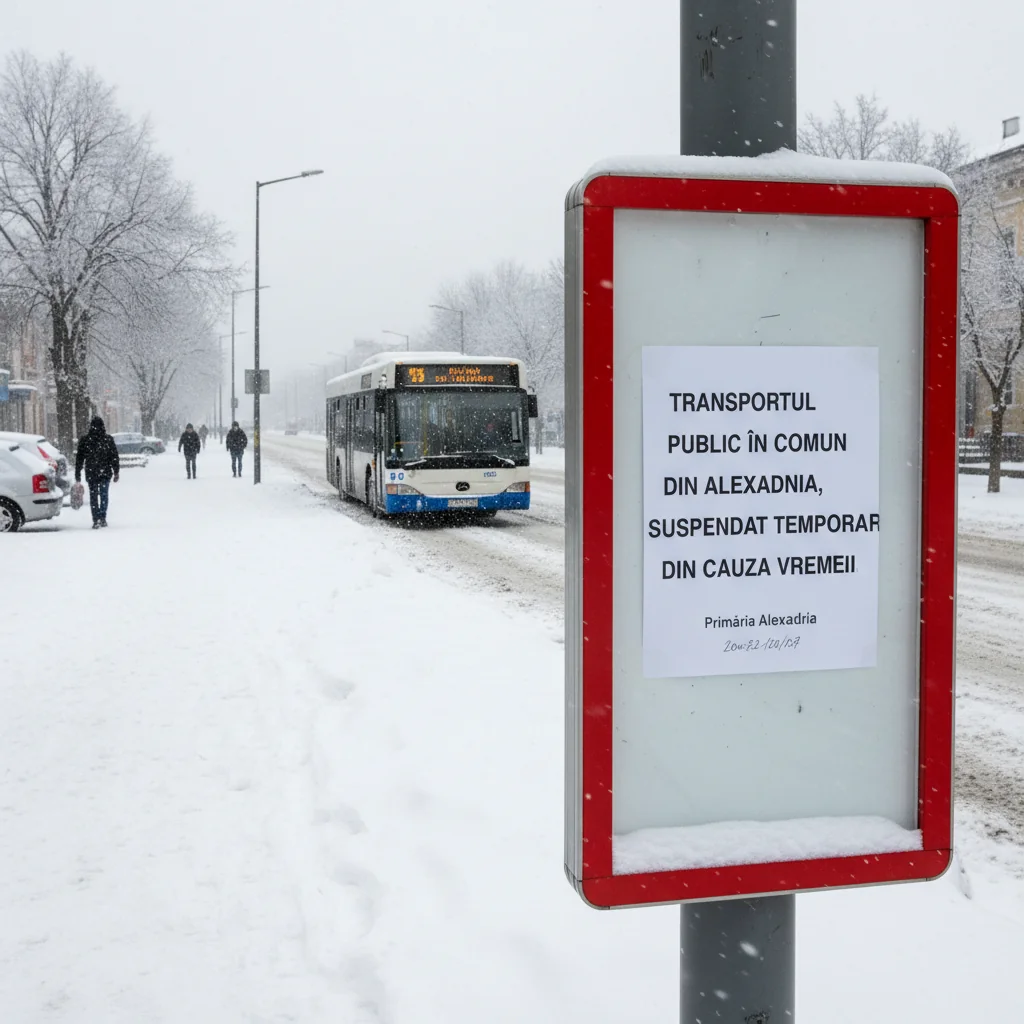 Transportul public din Alexandria, oprit temporar pe 8 ianuarie din cauza vremii