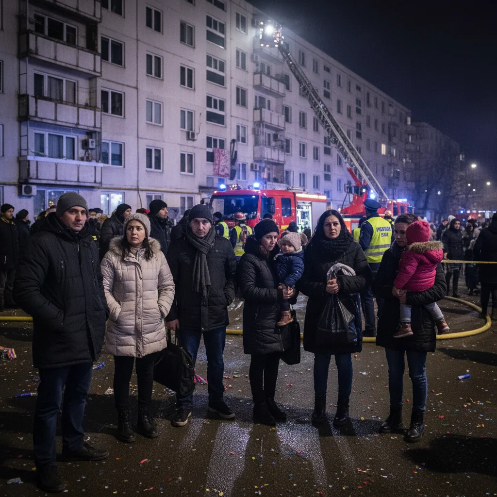 Zeci de locatari evacuați dintr-un bloc din Alexandria în noaptea de Revelion